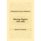 Fauquier County, Virginia Marriage Register 1854-1882