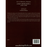 City of Norfolk, Virginia Court Order Book 1, 1761-1769 back cover