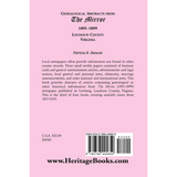Genealogical Abstracts from the Mirror, 1891-1899, Loudoun County, Virginia back cover