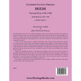 Culpeper County, Virginia Deeds, Volume Four, 1765-1769 back cover