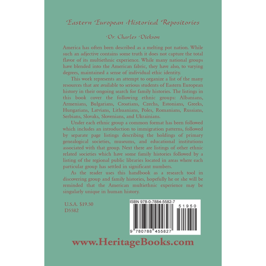 Eastern European Historical Repositories back cover
