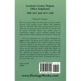 Loudoun County, Virginia Office Judgments, 1806-1817 and 1817-1822 back cover