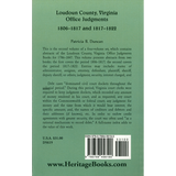 Loudoun County, Virginia Office Judgments, 1806-1817 and 1817-1822 back cover