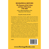 Biographical Sketches: The Treasurers of the Colony and State of New Jersey, 1704-2026 With An Abbreviated History of the Department of the Treasury back cover