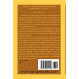 Baltimore County, Maryland, Deed Records, Volume 3: 1755-1767 back cover