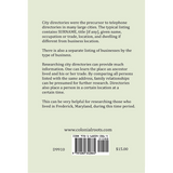 Frederick [Maryland] City Guide and Business Mirror, 1859-1860 back cover