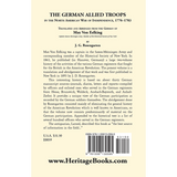 The German Allied Troops in the North American War of Independence, 1776-1783 back cover