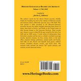 Missouri Genealogical Records and Abstracts, Volume 1: 1766-1839 back cover