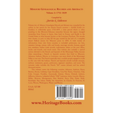 Missouri Genealogical Records and Abstracts, Volume 2: 1752-1839 back cover