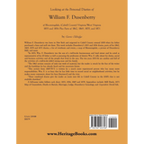 Looking at the Personal Diaries of William F. Dusenberry of Bloomingdale [Cabell County, West Virginia] back cover