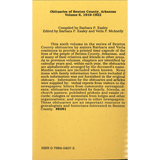 Obituaries of Benton County, Arkansas, Volume 6, 1919-1922 back cover