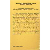 Obituaries of Benton County, Arkansas, Volume 6, 1919-1922 back cover