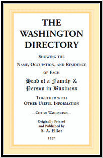 The Directory of Washington, D.C. 1827