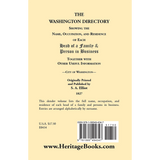 The Washington [DC] Directory [1827] back cover