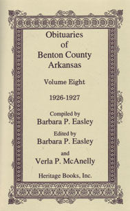 Obituaries of Benton County, Arkansas, Volume 8, 1926-1927