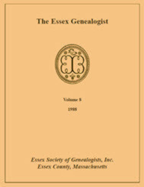 The Essex Genealogist, Volume 8, 1988