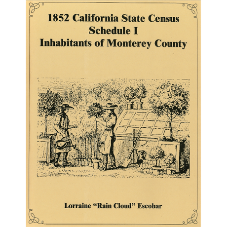 1852 California State Census, Schedule I, Free Inhabitants of Monterey County, California
