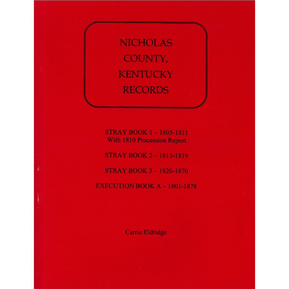 Nicholas County, Kentucky Records, 1805-1878