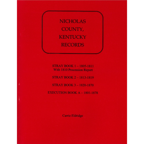 Nicholas County, Kentucky Records, 1805-1878