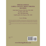 Miscellaneous Cabell County, West Virginia Records back cover