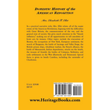 Domestic History of the American Revolution back cover