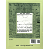 Births, Deaths, Marriages and Other Genealogical Gleanings from Newspapers for Crawford, Vernon and Richland Counties, Wisconsin, 1873-1910 back cover