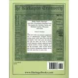 Births, Deaths, Marriages and Other Genealogical Gleanings from Newspapers for Crawford, Vernon and Richland Counties, Wisconsin, 1873-1910 back cover