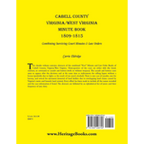 Cabell County, [West] Virginia Minute Book 1, 1809-1815: Combining Surviving Court Minutes and Law Orders back cover