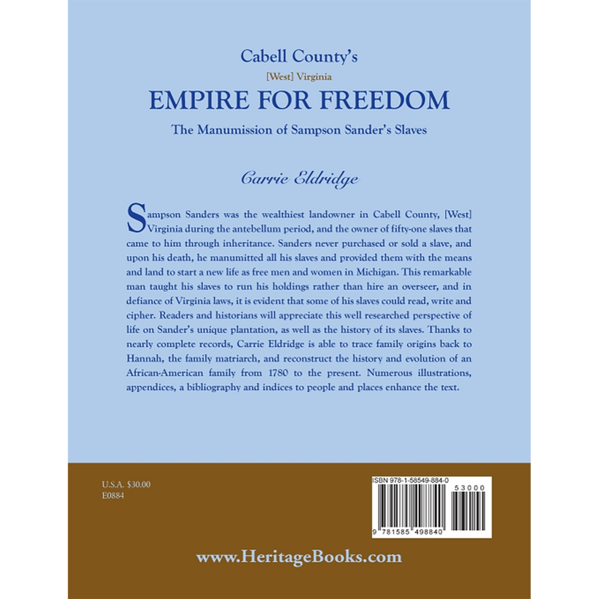Cabell County's Empire for Freedom back cover