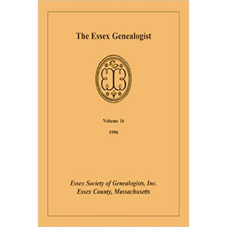 The Essex Genealogist, Volume 16, 1996