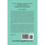 Index to the Arkansas General Land Office 1820-1907, Volume 10 back cover