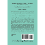 Index to the Arkansas General Land Office 1820-1907, Volume 10 back cover