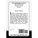 1890 Genealogical Census Reconstructio, Missouri, Volume 2 back cover