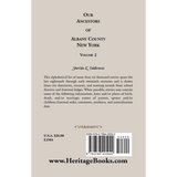 Our Ancestors of Albany County, New York, Volume 2 back cover