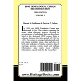 1890 Genealogical Census Reconstruction, Ohio Edition, Volume 1 back cover