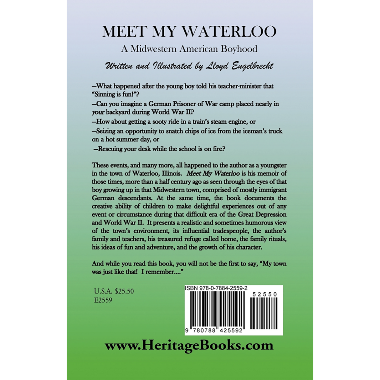 Meet My Waterloo: A Midwestern American Boyhood back cover