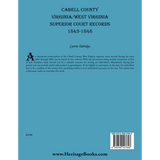 Cabell County, Virginia/West Virginia Superior Court Records, 1843-1848 back cover