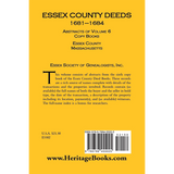 Essex County Deeds, 1681-1684, Abstracts of Volume 6, Copy Books, Essex County, Massachusetts back cover