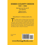 Essex County Deeds, 1681-1684, Abstracts of Volume 6, Copy Books, Essex County, Massachusetts back cover