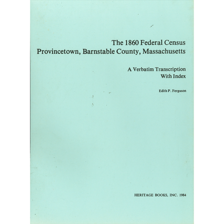 Provincetown, Massachusetts Census Records, 1860