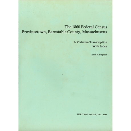 Provincetown, Massachusetts Census Records, 1860