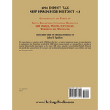 1798 Direct Tax New Hampshire District No. 13 back cover