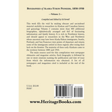 Biographies of Alaska-Yukon Pioneers 1850-1950, Volume 2 back cover