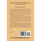 A History of Norwegian Immigration to the United States back cover