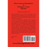African American Manumissions of Washington County, Maryland back cover