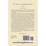 Old Virginia and Her Neighbors Volume 1 back cover