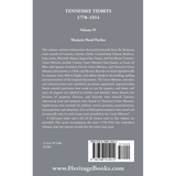 Tennessee Tidbits, 1778-1914, Volume IV [hardcover] back cover