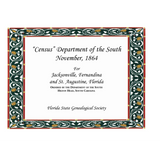 "Census" Department of the South, November, 1864: for Jacksonville, Fernandina and St. Augustine