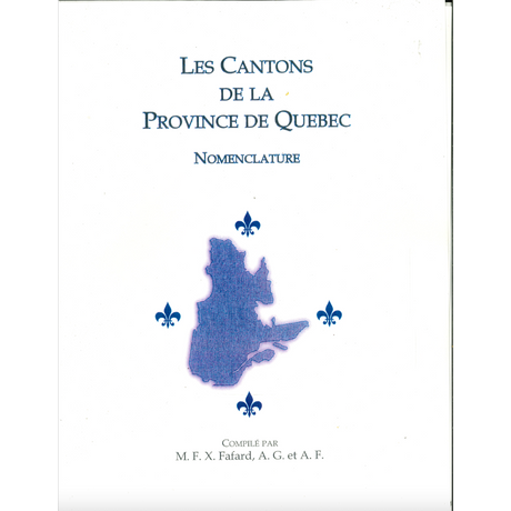 Les Cantons de la Province de Quebec: Nomenclature