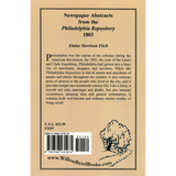 Newspaper Abstracts from the "Philadelphia Repository", 1803 back cover